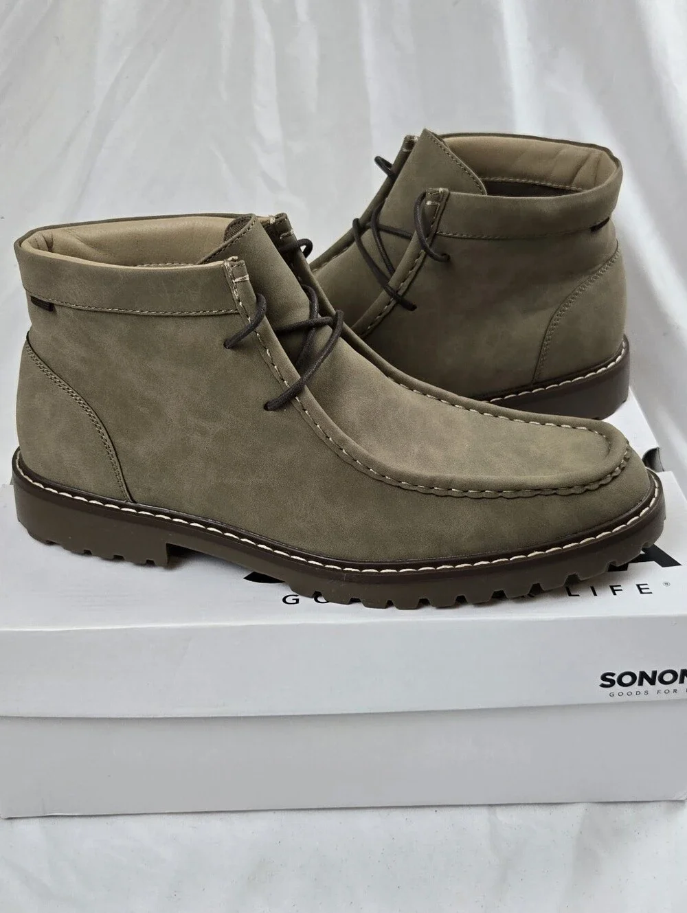 Sonoma Goods For Life Foster Men's Chukka Boots Size 11 Taupe New in Box